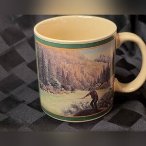 Vintage Eddie Bauer Mug Fishing In The Wilderness Fishing In Lake Japan Cup